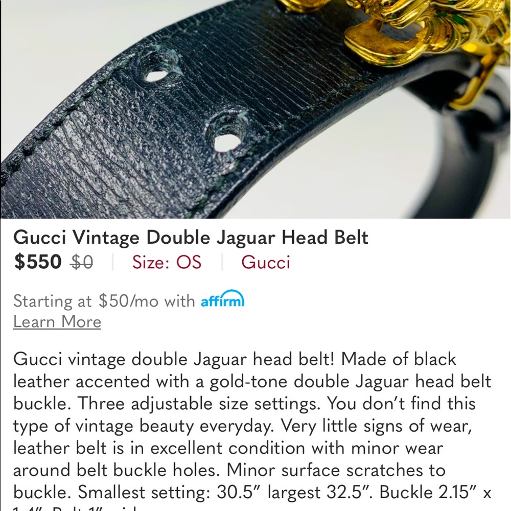 Vintage Gucci Belt